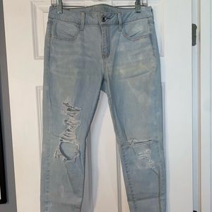American Eagle light wash jeggings